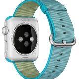 Curea iUni compatibila cu Apple Watch 1/2/3/4/5/6/7, 44mm, Nylon, Woven Strap, Electric Blue